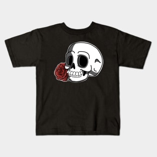 Classic skull and Rose Kids T-Shirt